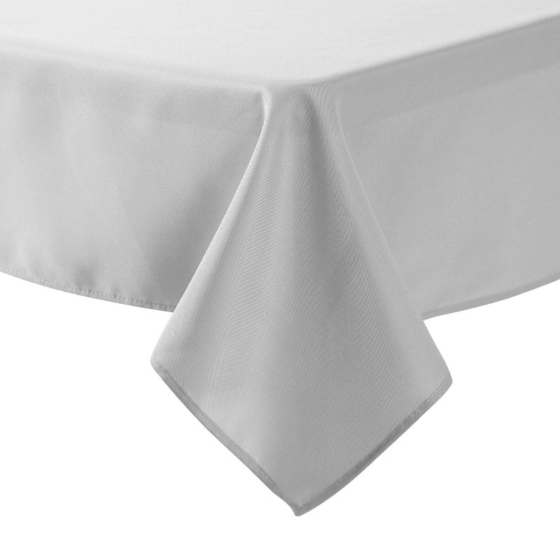 Cupuamon Square Tablecloth 52x52 inch Washable Polyester Fabric Table Cloth for Wedding Party Dining Banquet Decorationï¼ˆ52x52,Silverï¼‰ - Image 5
